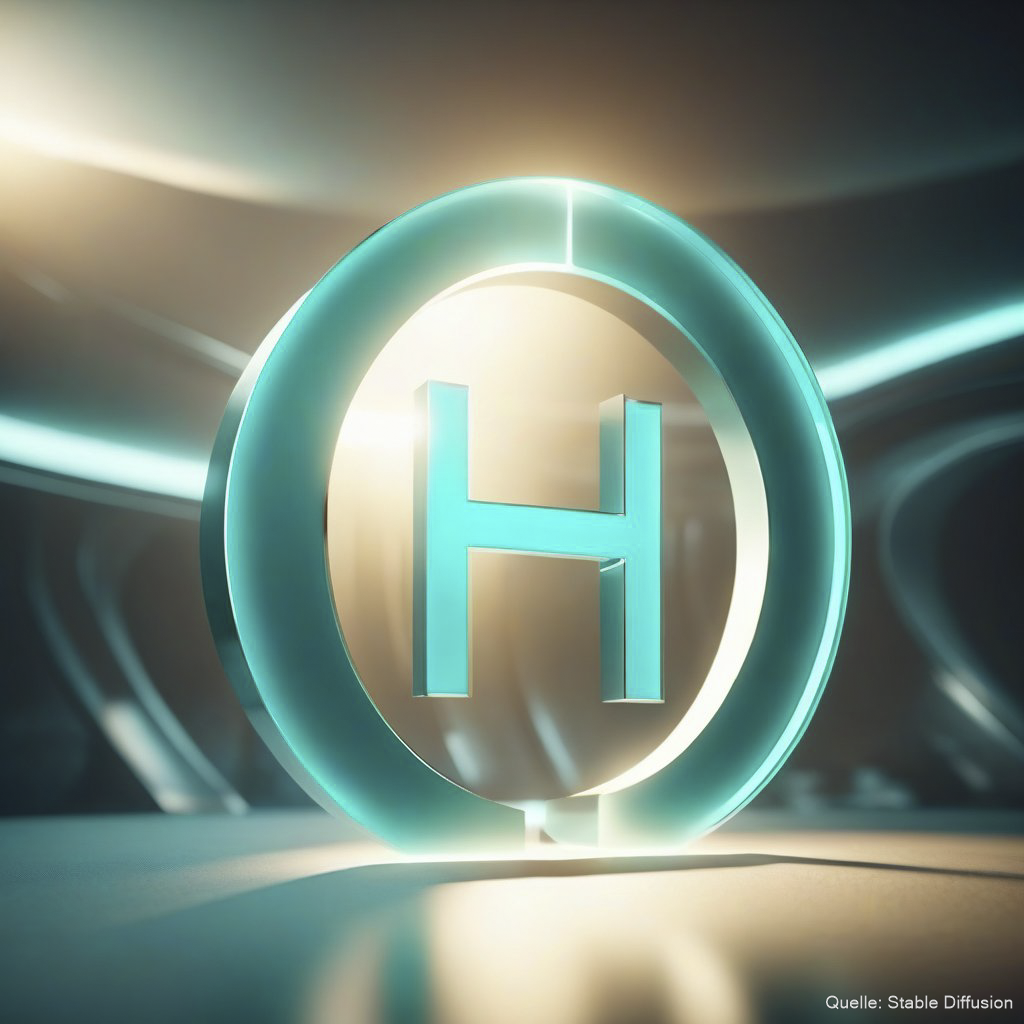Letter "H" inside a halo game, color scheme: Light turquoise